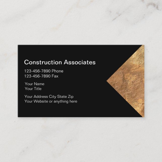 Cartes de visite Granite Construction (Devant)