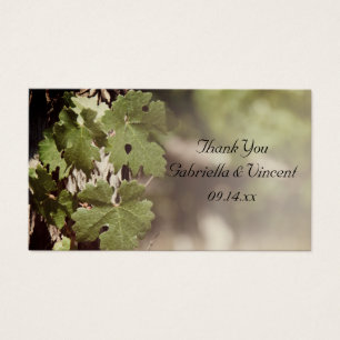 Cartes De Visite Grape Feuille Vignoble Mariage Faveur Tags