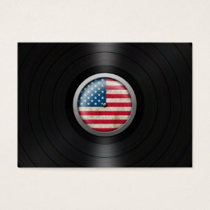 Cartes De Visite Graphique d'album de disque vinyle de drapeau