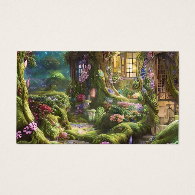 Cartes De Visite Graphique de la forêt de Fairyland (Devant)