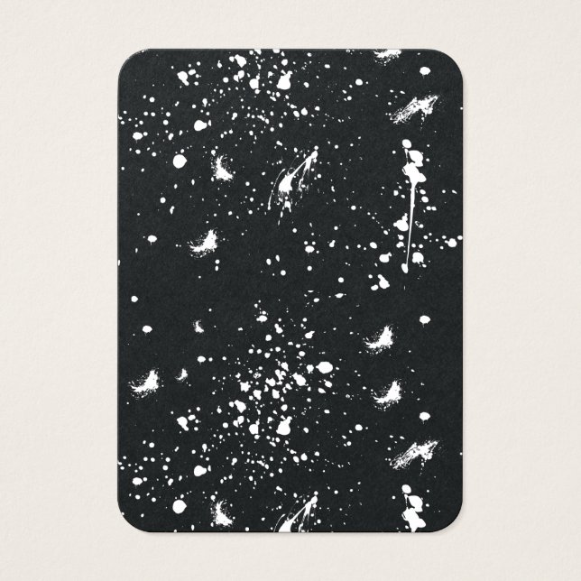 Cartes De Visite Graphisme de projection de peinture blanche Tache  (Devant)