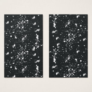 Cartes De Visite Graphisme de tache de peinture blanche Tache d'enc