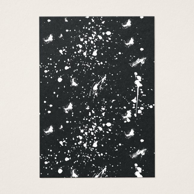 Cartes De Visite Graphisme de tache de peinture blanche Tache d'enc (Devant)