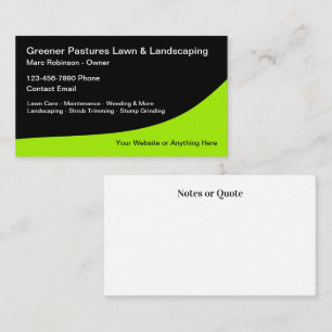 Cartes de visite grasses pour paysagiste moderne