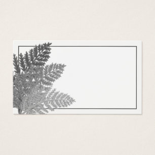 Cartes De Visite Grayscale Fern