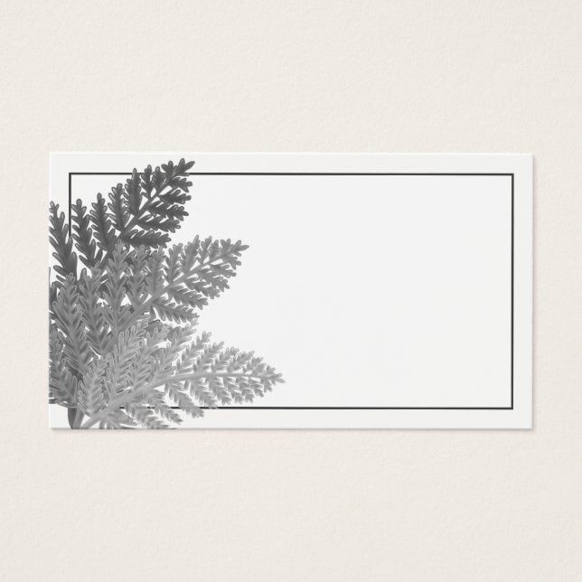 Cartes De Visite Grayscale Fern (Devant)