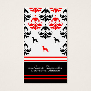 Cartes De Visite Great Dane Damast