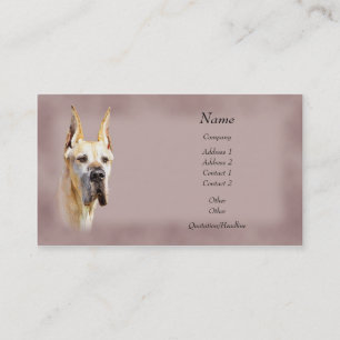 Cartes de visite Great Dane Faon Recadré