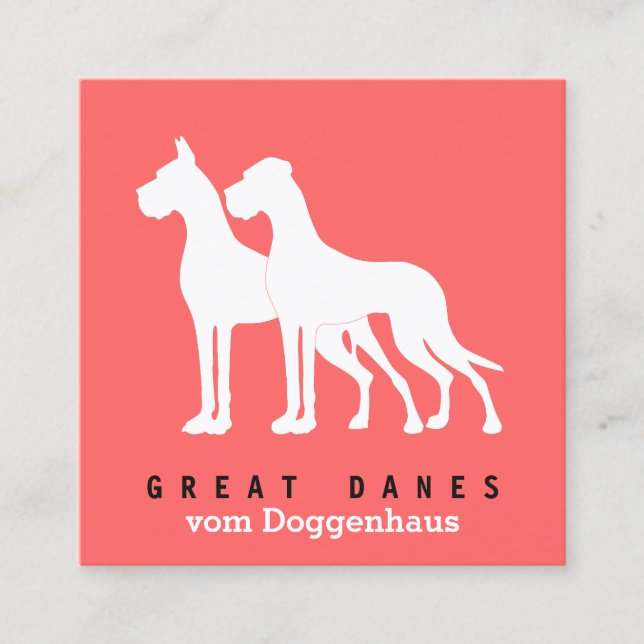 Cartes de visite Great Danes (Devant)