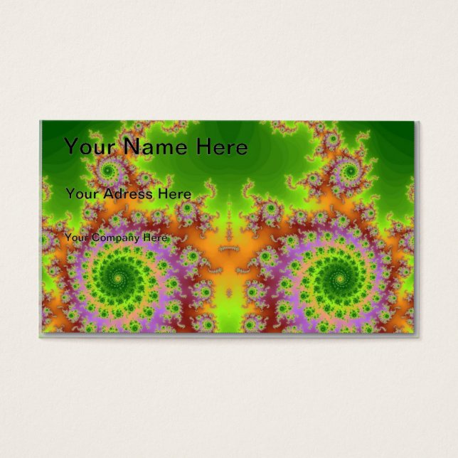 Cartes De Visite Green Eyed fractal (Devant)