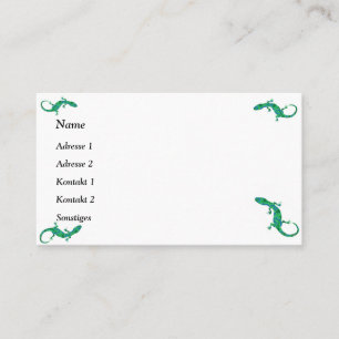 Cartes de visite Green Gecko
