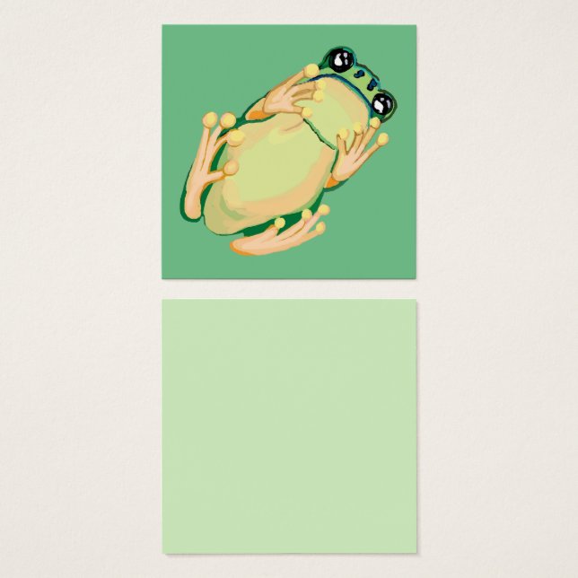 Cartes De Visite Grenouille verte (Devant & derrière)