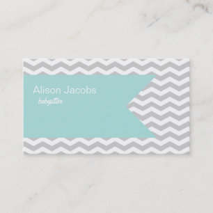 Cartes de visite Grey Chevron