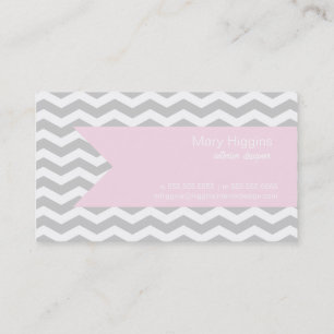 Cartes de visite Grey Chevron