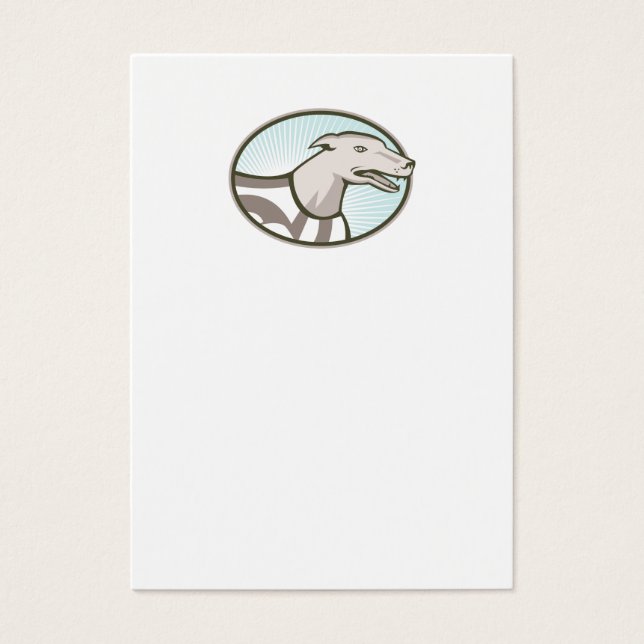 Cartes De Visite Greyhound Chig Head Retro (Devant)