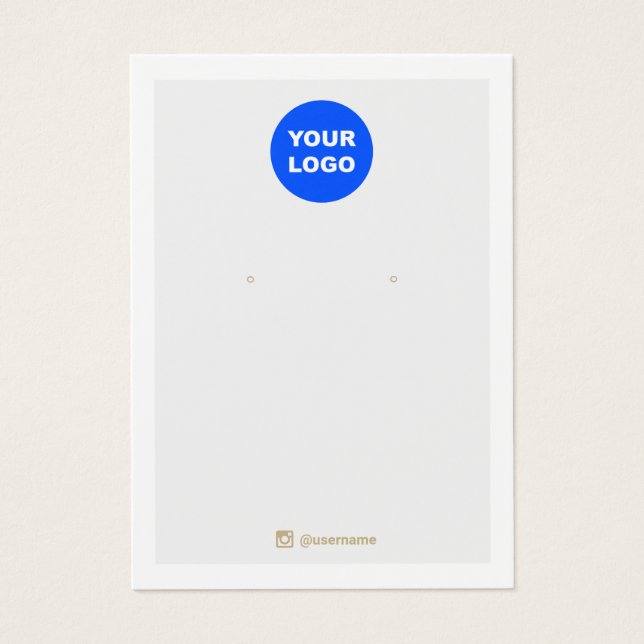 Cartes De Visite Gris Blanc Ajouter Logo Écran d'oreille Écran Médi (Devant)