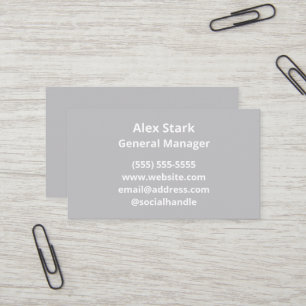 Cartes de visite gris clair