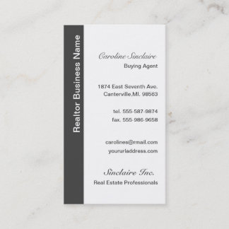 Cartes de visite gris frais d'agent immobilier
