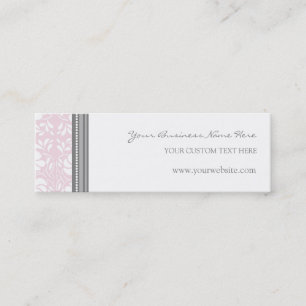 Cartes de visite gris roses de damassé