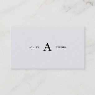 Cartes de visite grises simples et minimalistes pr