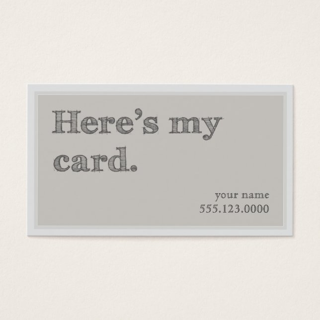 Cartes De Visite Groupe réseau cool "Here's My Card" (Devant)