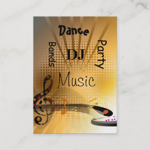 Cartes de visite groupes de musique DJ Dance Party
