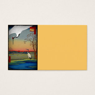 Cartes De Visite Grues et eau bleue
