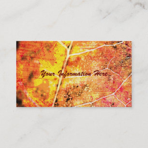 Cartes de visite grunge Feuille d'érable rouge