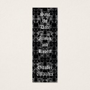 Cartes De Visite Grunge gothique enregistrer la date mini marqueurs