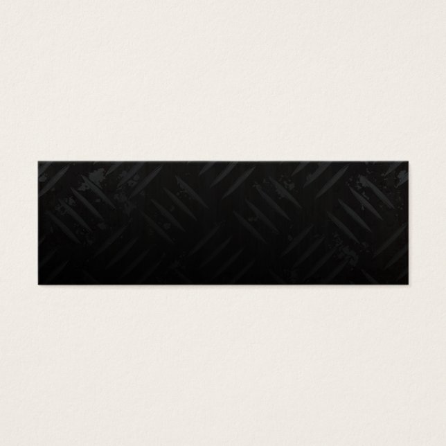 Cartes De Visite Grunge Hazard Stripes Diamond Plate (Devant)