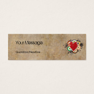 Cartes De Visite Grunge Heart avec anneaux