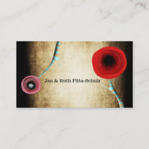 Cartes de visite Grunge Salon Spa Floral