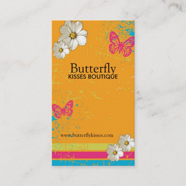 Cartes de visite grunges élégants (Devant)