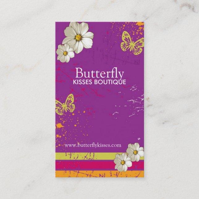 Cartes de visite grunges élégants (Devant)