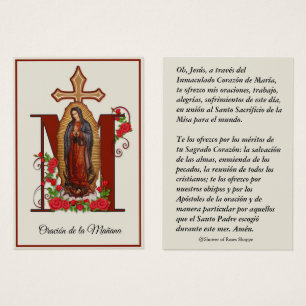 Cartes De Visite Guadalupe Catholique du matin en Espagne