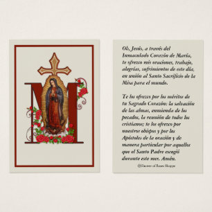 Cartes De Visite Guadalupe Catholique du matin en Espagne
