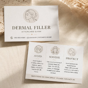 Cartes De Visite Guide de soins minimaux après remplissage dermique