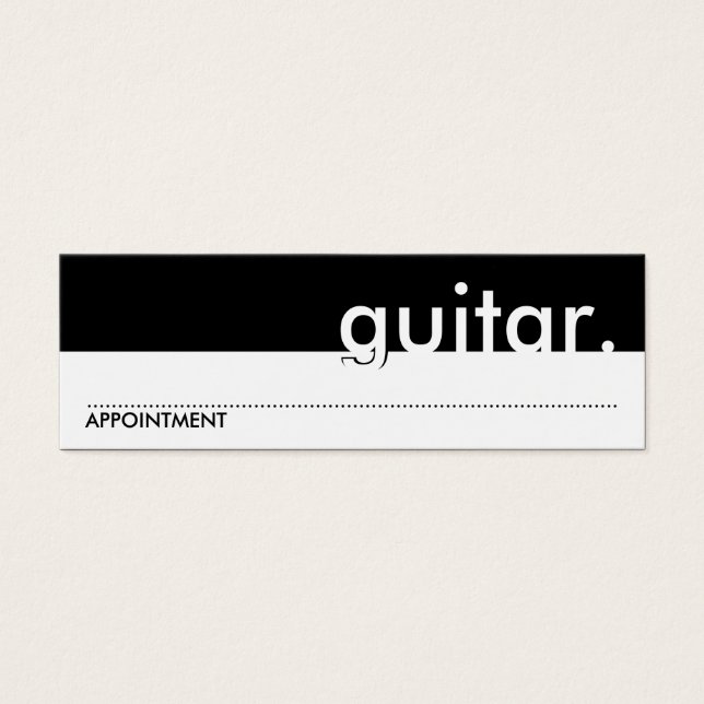 Cartes De Visite guitare. (Carte de rendez-vous) (Devant)