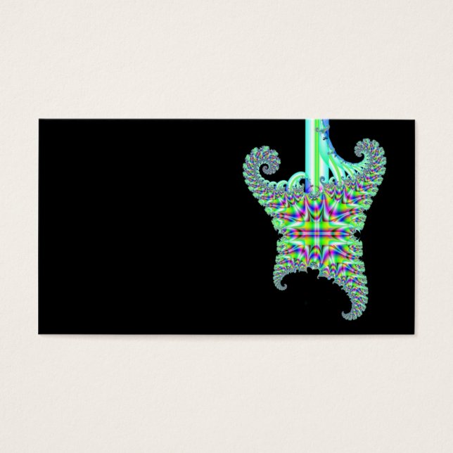 Cartes De Visite Guitare fractale psychédélique (Devant)