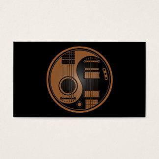 Cartes De Visite Guitares électriques Brown et noires Yin Yang