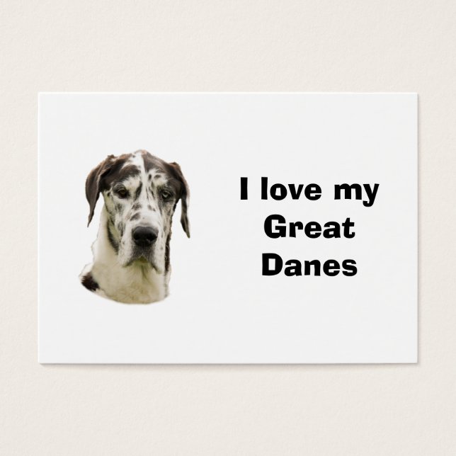 Cartes De Visite Halequin Great Dane photo de l'animal (Devant)