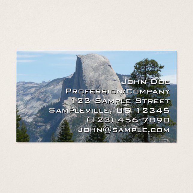 Cartes De Visite Half Dome depuis Panorama Trail I (Devant)