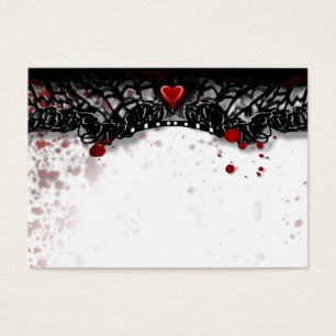 Cartes De Visite Halloween Noir & Blanc BLANC Splatter Place