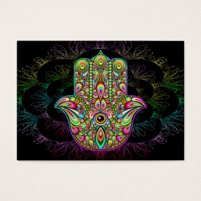 Cartes De Visite Hamsa Hand Psychedelic (Devant)