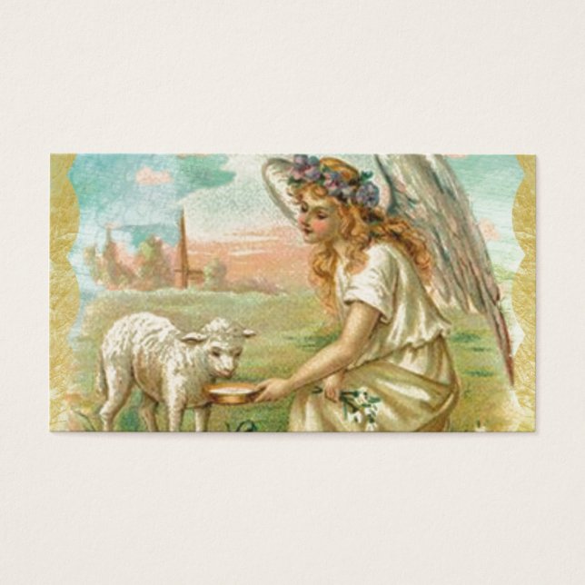 Cartes De Visite happy easter angel (Devant)