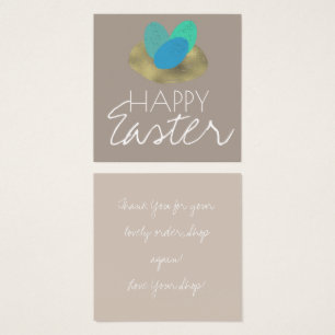 Cartes De Visite Happy Easter Speckled Egg Easter Nest Thank You