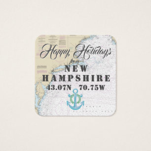 Cartes De Visite Happy Holidays from New Hampshire Tags cadeaux