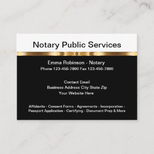 Cartes de visite haut de gamme de notaires classiq