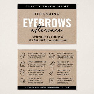 Cartes De Visite Haut de gamme Eyebrow Threading de luxe d'artisana