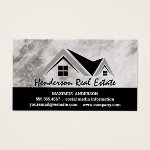 Cartes De Visite Haut du toit de l'immeuble Realtor Business